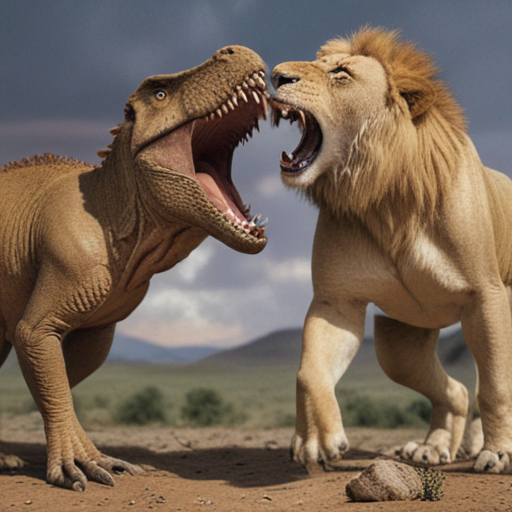 dinosaur vs lion