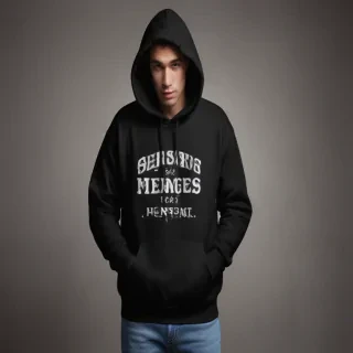 black hoodie mockup