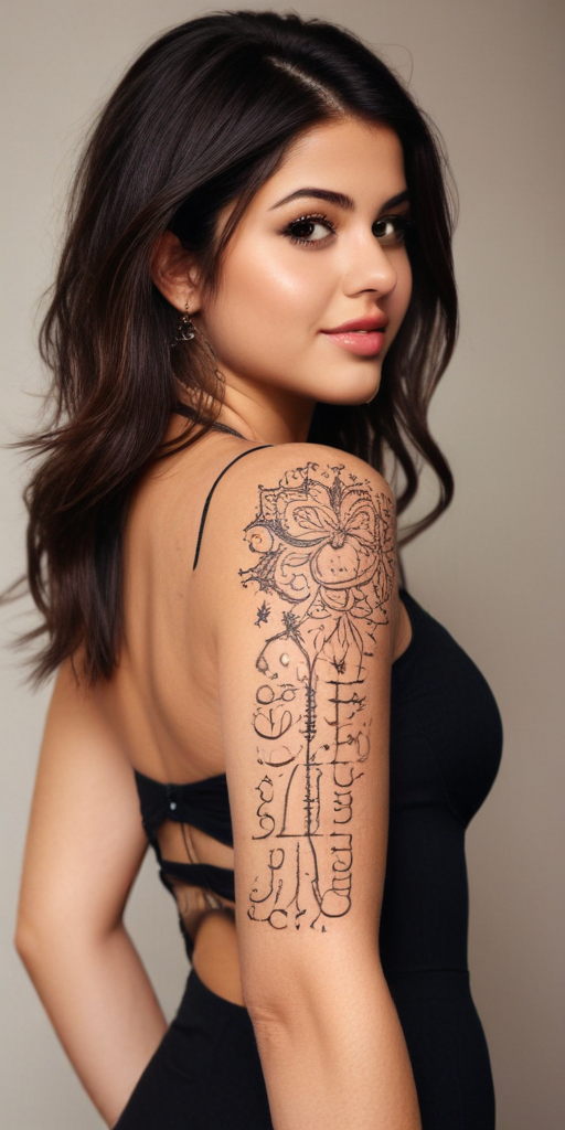 arabic selena gomez tattoo