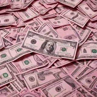pink money background