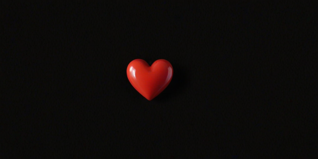 heart with black background