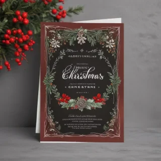 christmas card template psd