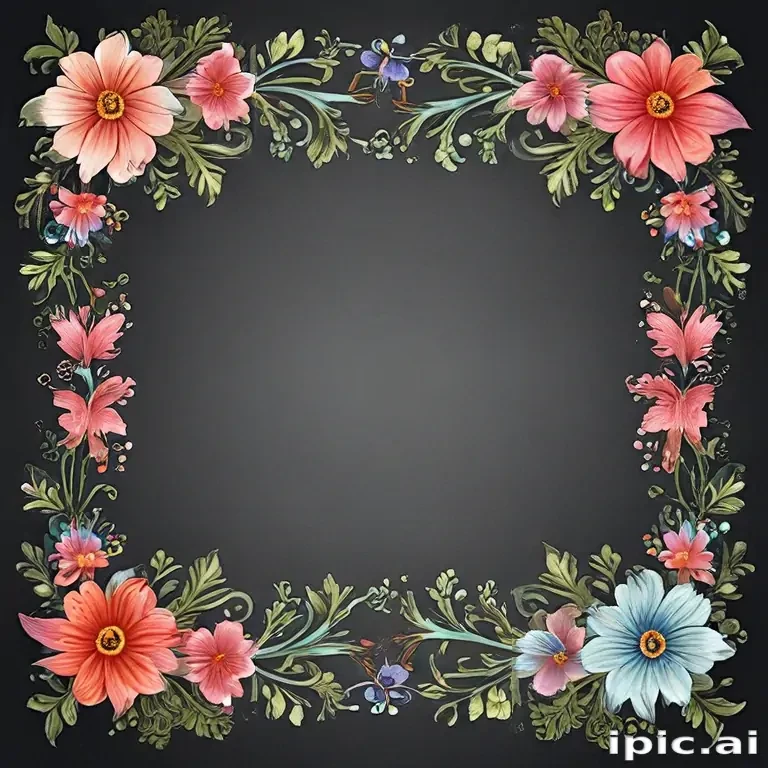 floral borders clipart