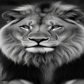 lion black and white pictures