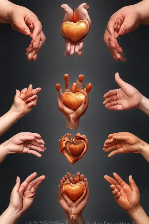 hand heart clipart