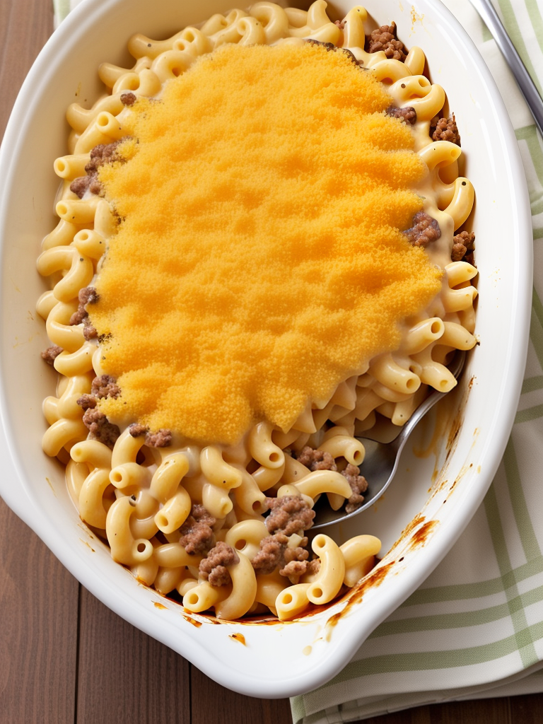 mac and cheese with ground beef