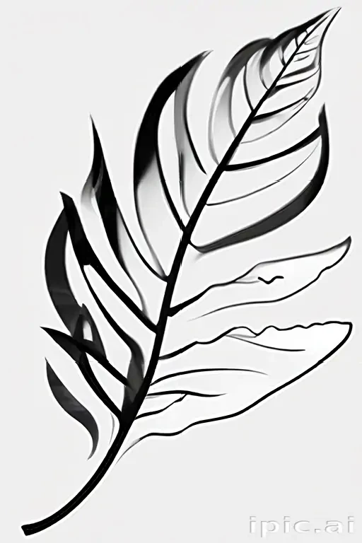leaf clip art black and white
