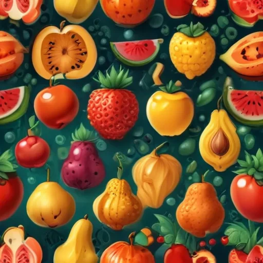cartoon fruit