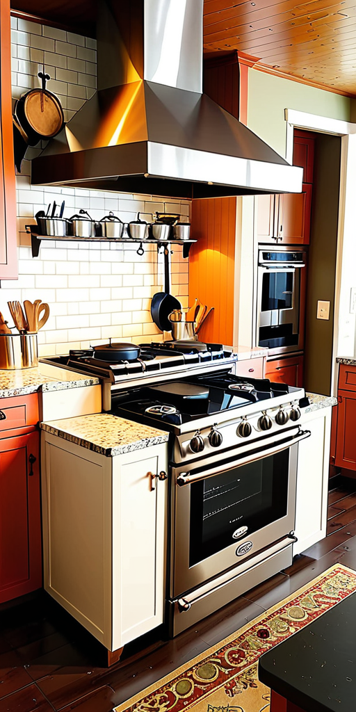island with stove and oven