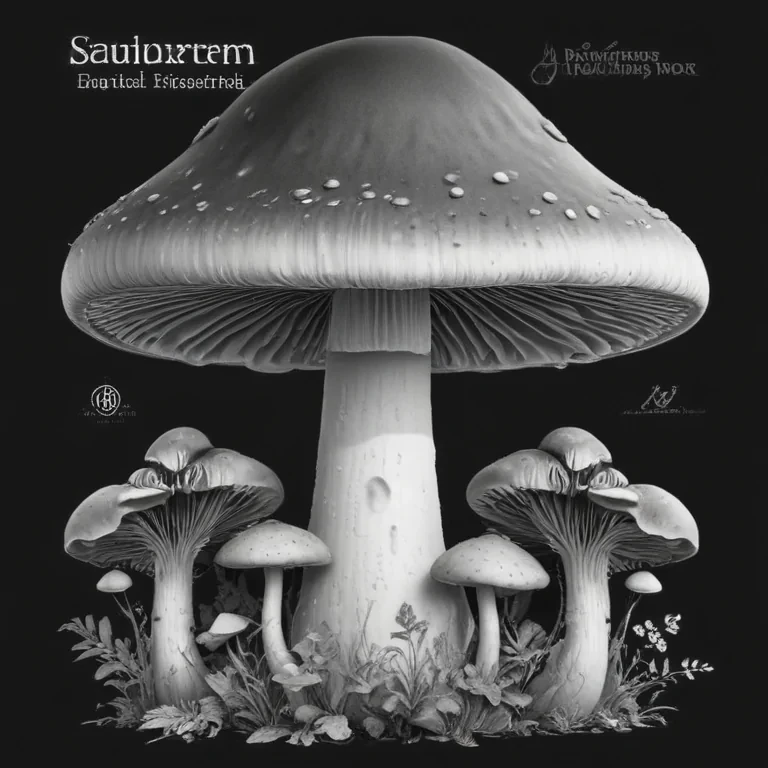 mushroom clipart black and white