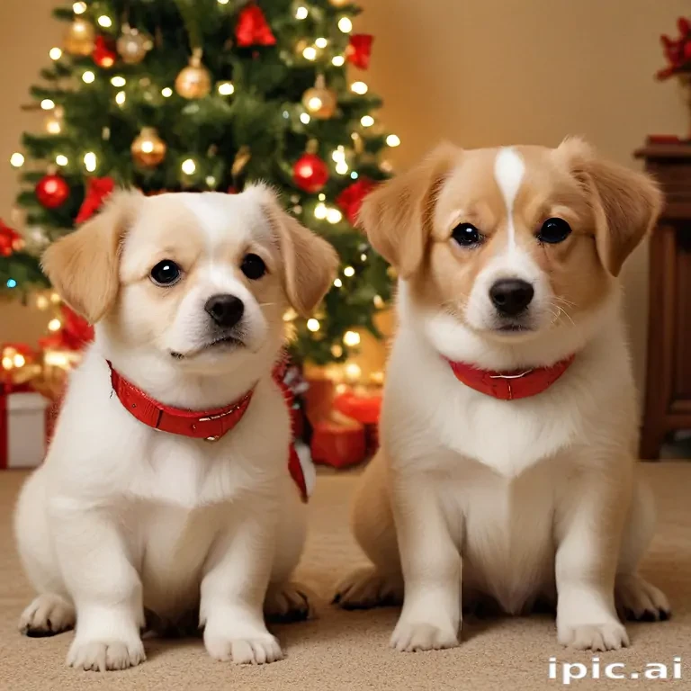 christmas wallpaper dogs