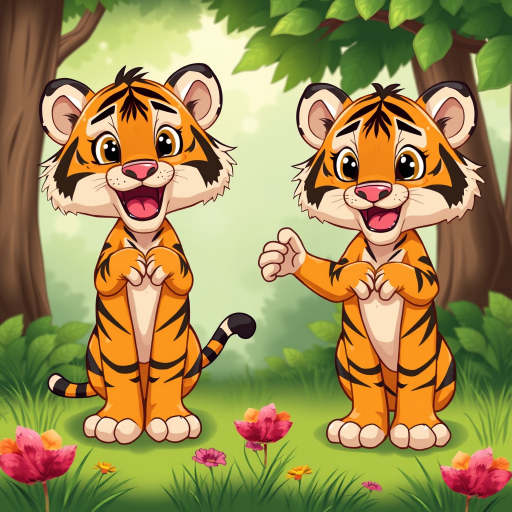 cartoon tigers