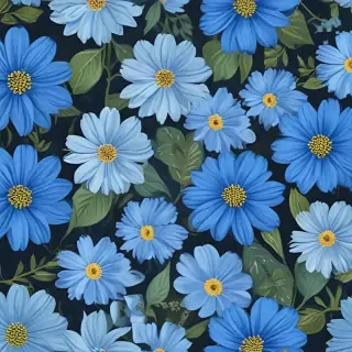 blue flowers background