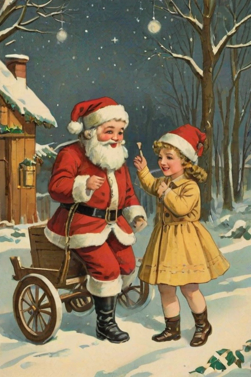 vintage christmas images to print