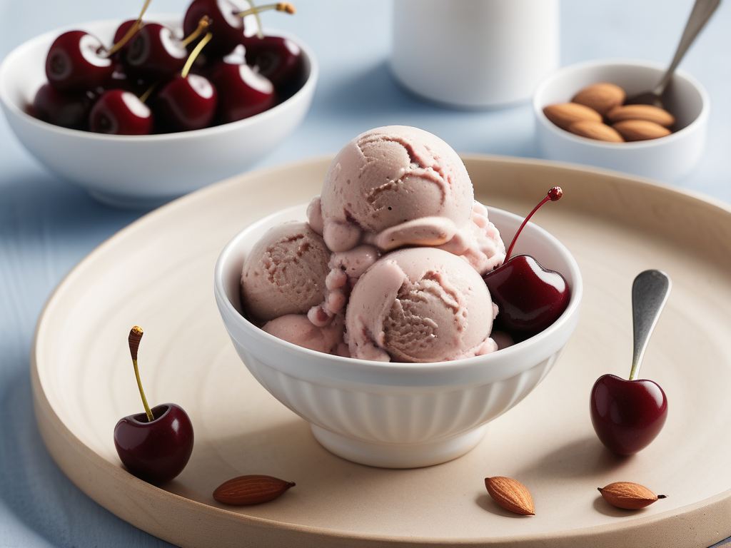 almond and cherry ice cream