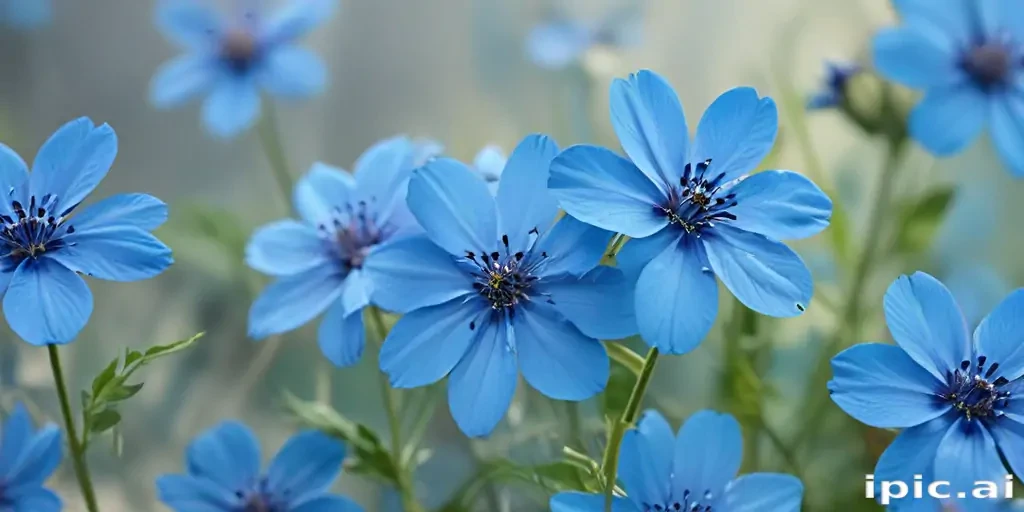 blue flowers background