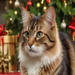 christmas cat background