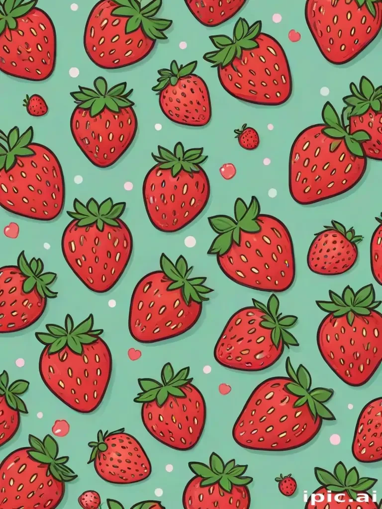 cute strawberry background