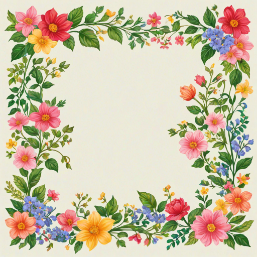 floral borders clipart