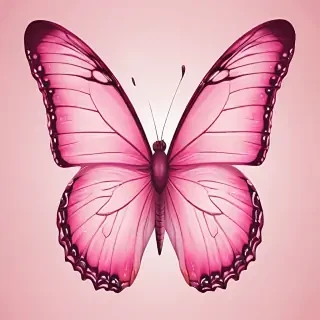pink butterfly clipart