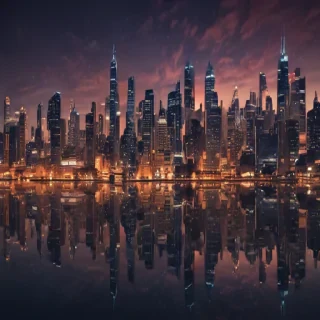city lights background