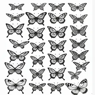 images of drawings of butterflies