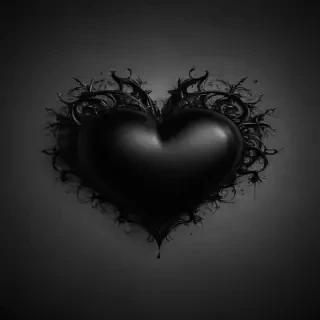 aesthetic black heart wallpaper