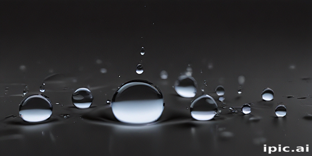 Captivating Close-Up of Water Droplets Creating Ripples on a Surface