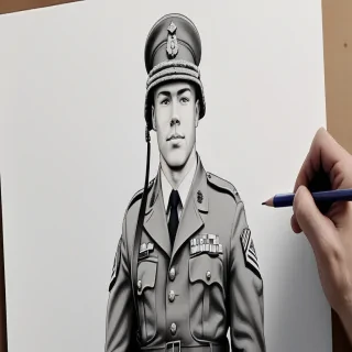 military drawing