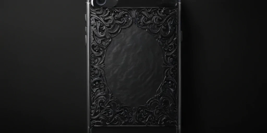 black background phone