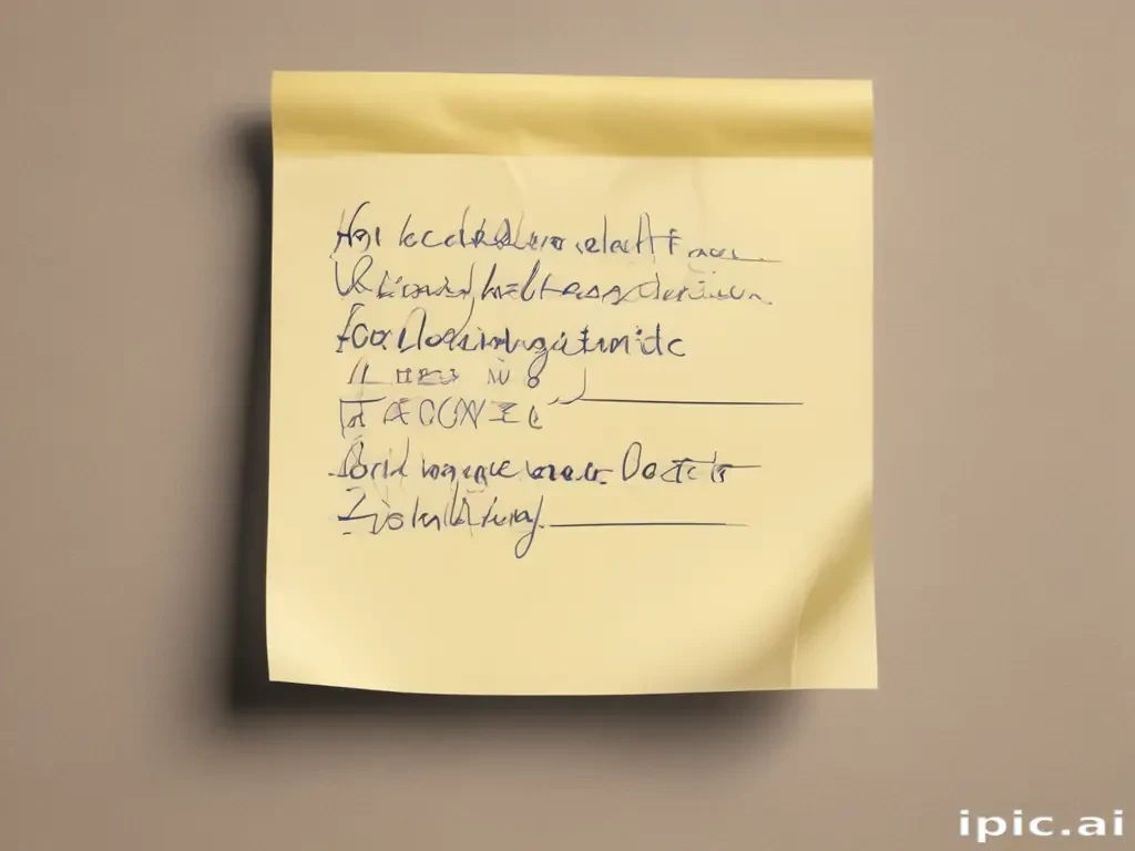 sticky note with transparent background