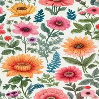 drawings of flowers in color
