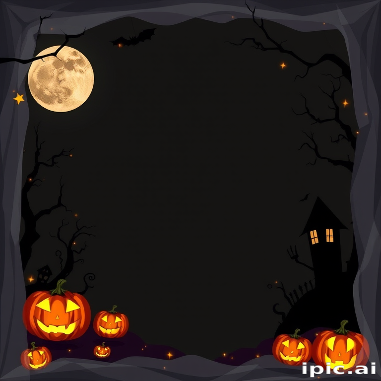 halloween border transparent