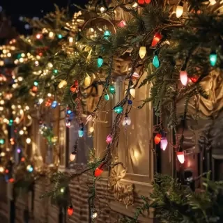 christmas lights iphone wallpaper