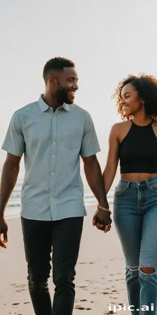 black couple holding hands
