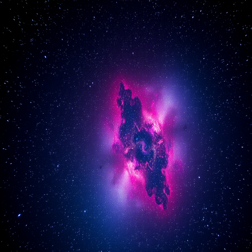 space view with vibrant nebulae, stars, and a rich color palette of purples and blues, DSLR camera, 18mm lens, f/2.8 aperture, ISO 400, long exposure 15 seconds, astrophotography style