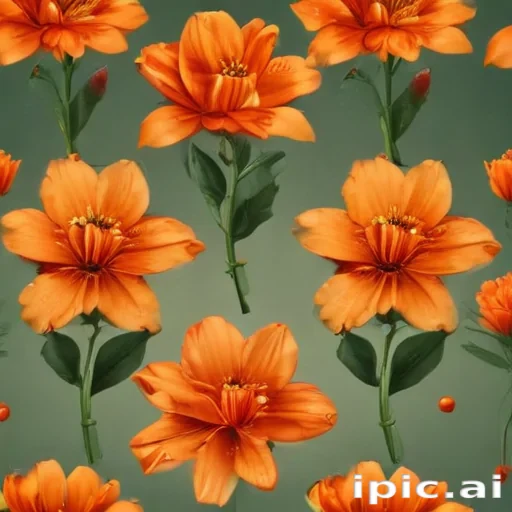 orange flower clipart