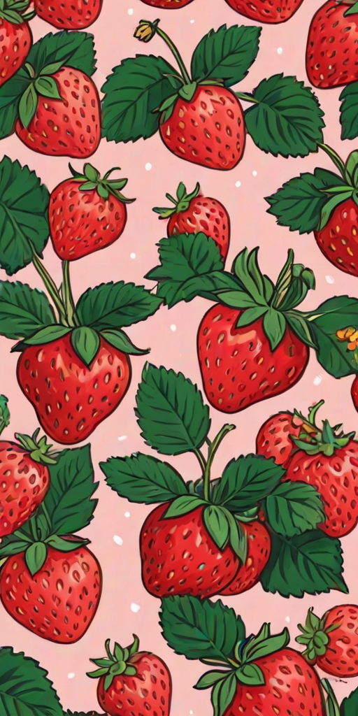 strawberry wallpaper aesthetic