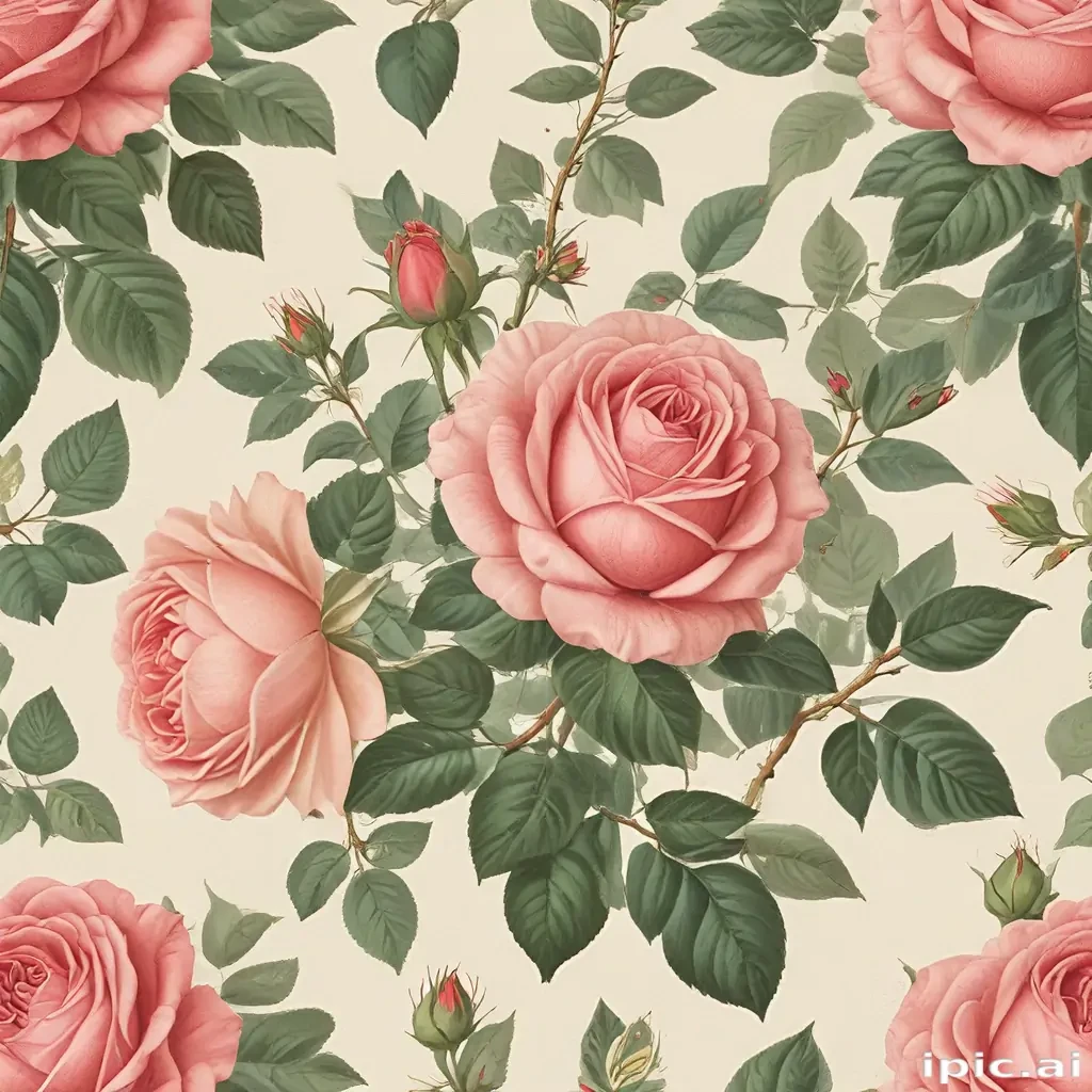 vintage rose illustration