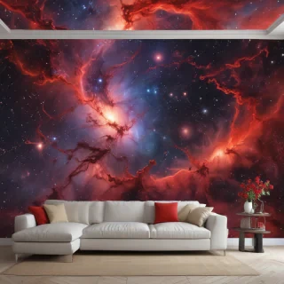 galaxy red wallpaper