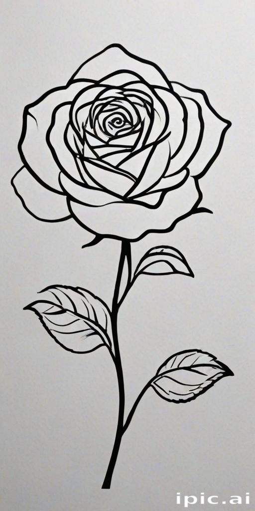 rose outline