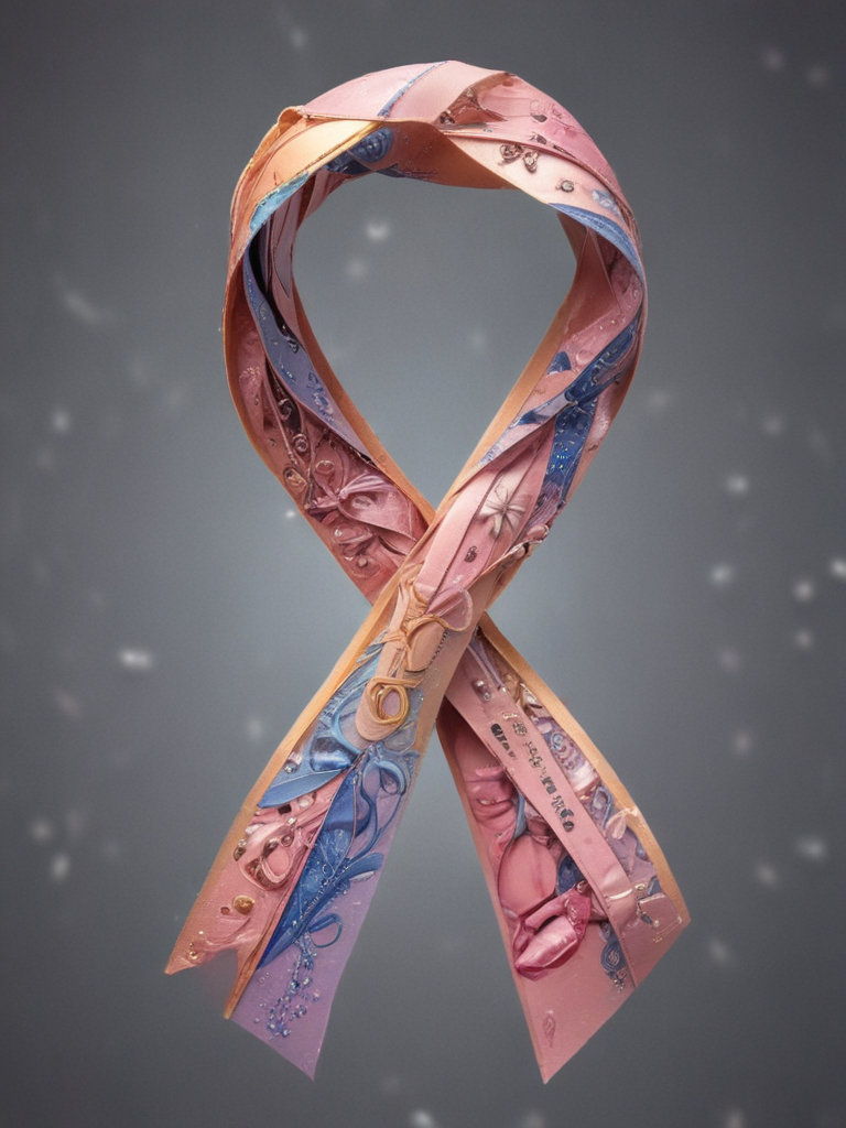 Colorful Ribbon Design Symbolizing Hope and Awareness in a Creative Way