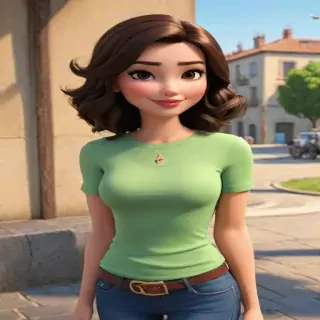 brunette cartoon characters