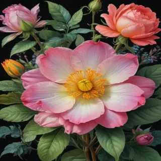 flower drawings with color
