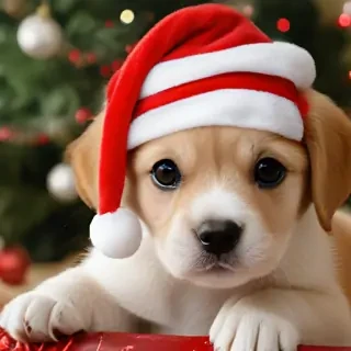 puppy christmas dog wallpaper