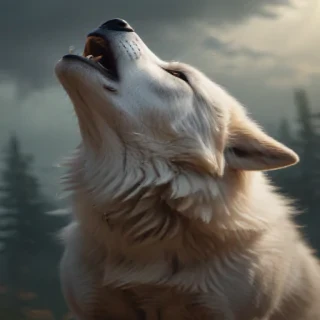 wolf howling png