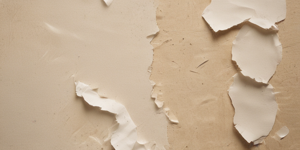 Peeling Layers of Paper Revealing Textured Surfaces Underneath in ...