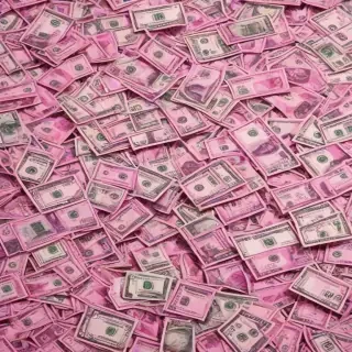 pink money background
