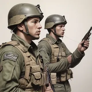 soldiers drawing