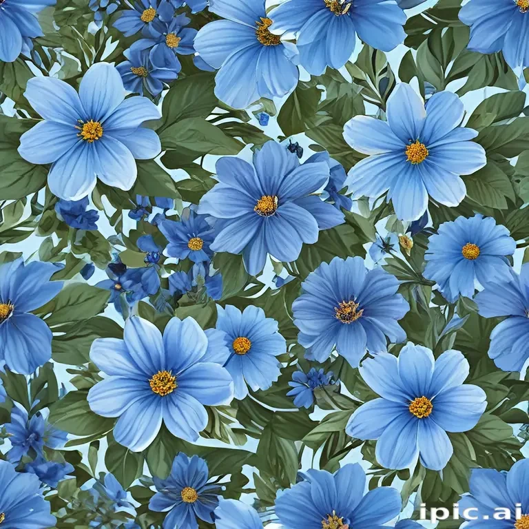 blue flowers png